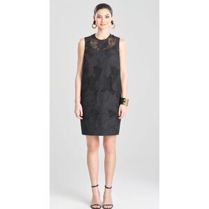 NWT  NATORI Calado Embroidery Cotton Shift Dress, Sm $795